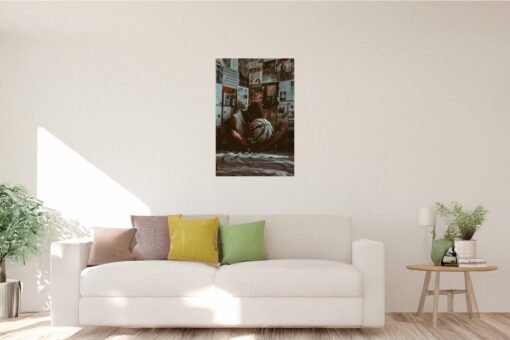 Emotional Basketball Art Poster – Reflective Athlete Moment - Image 9