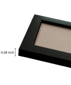 Black MDF Wall Hanging Photo Frames with Glass – Set of 9 by Pictik™