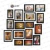 Black Collage Photo Frame Set (16 Frames) – Elegant Wall Décor for Home & Office