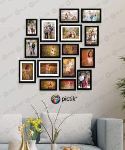 Black Collage Photo Frame Set – 16-Piece Collage in Black Finish