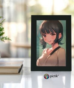 Black modern photo frame for home and office decoration – sleek and stylish.