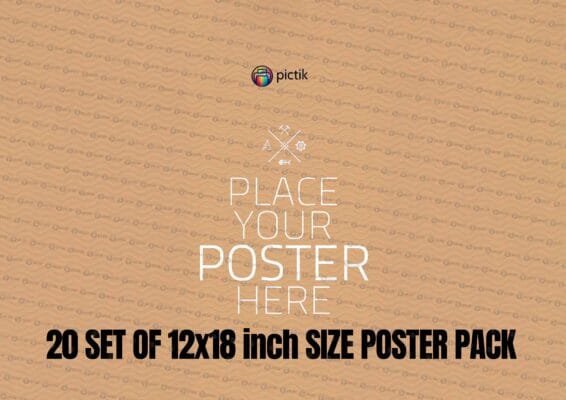 Pictik Custom Poster Prints | 20 Unframed 12x18 Inch Posters for Home & Office Decor