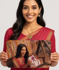 Premium Acrylic Photo Frame 12x18 Inch with Custom Photo Print – Indian Woman Holding Fram
