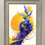 Rustic Deer & Artistic Wall Art – Rustic Frame ( All Size Avilable )