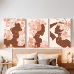 Premium Abstract Floral Woman Wall Art – 3 Piece Canvas Set (22x30 inches each) | Modern Home Decor - Image 3