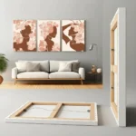 Premium Abstract Floral Woman Wall Art – 3 Piece Canvas Set (22x30 inches each) | Modern Home Decor - Image 10