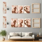 Premium Abstract Floral Woman Wall Art – 3 Piece Canvas Set (22x30 inches each) | Modern Home Decor - Image 4