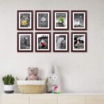 Transform Your Space – Home & Office Décor Essential | Pictik™ Brownwood Collage Photo Frame Set (8x10 Inch, Pack of 8) - Image 2