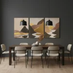 Abstract Mountain Landscape Canvas Set of 3 | The Print House™ - Image 6
