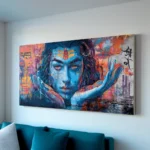 Shiva Watercolor Abstract Canvas Wall Art – Modern Spiritual Home & Office Decore