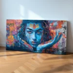 Shiva Watercolor Abstract Canvas Wall Art – Modern Spiritual Home & Office Decore - Image 4