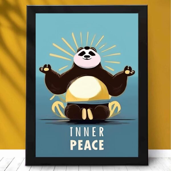 Panda Inner Peace Anime Poster | A4, 12x18 | Framed & Unframed | Home Decor & Gift