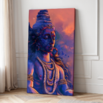 Lord Shiva Watercolor Canvas Wall Art – Spiritual Painting for Home & Temple Decor - Image 3