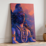 Lord Shiva Watercolor Canvas Wall Art – Spiritual Painting for Home & Temple Decor