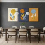 Floral Canvas Wall Art – 3 Piece Set (22x30 inches each) | Modern Botanical Abstract DECOR - Image 7