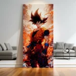 Dragon Ball Z Fiery Aura Goku Canvas Wall Art