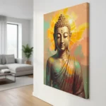 Lord Buddha Wall Art | Spiritual Abstract Canvas Painting for Home, Living Room & Meditation Space (All Sizes Available) - Image 2