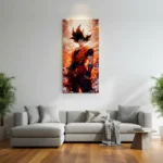 Dragon Ball Z Fiery Aura Goku Canvas Wall Art - Image 2