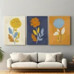 Floral Canvas Wall Art – 3 Piece Set (22x30 inches each) | Modern Botanical Abstract DECOR - Image 12