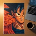 Goku Manga Style Poster | Dragon Ball Anime Wall Art Print | Pictik™
