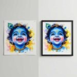 Baby Krishna Poster | Bal Krishna Wall Art | Hindu Spiritual Poster | Pictik™ - Image 23