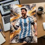 Messi Celebration Poster | Argentina Football Wall Art | Pictik™