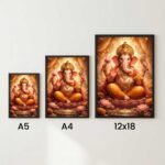 Lord Ganesha Lotus Poster | Ganpati Bappa Spiritual Wall Art | Pictik™ - Image 4