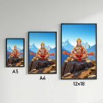 Lord Hanuman Meditation Poster | Bajrang Bali Spiritual Wall Art | Pictik™ - Image 13