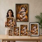 Makhan Chor Baby Krishna Poster | Bal Krishna Wall Art | Pictik™ - Image 2