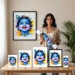 Baby Krishna Poster | Bal Krishna Wall Art | Hindu Spiritual Poster | Pictik™ - Image 6