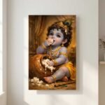Makhan Chor Baby Krishna Poster | Bal Krishna Wall Art | Pictik™ - Image 22