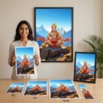 Lord Hanuman Meditation Poster | Bajrang Bali Spiritual Wall Art | Pictik™ - Image 2