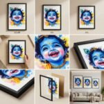 Baby Krishna Poster | Bal Krishna Wall Art | Hindu Spiritual Poster | Pictik™ - Image 3